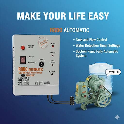 Suction pump automatic water sensor 1