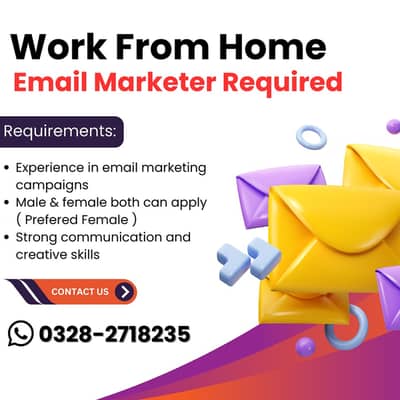 Email Marketer Job || Male & female || Remote Job || Urgent Hiring