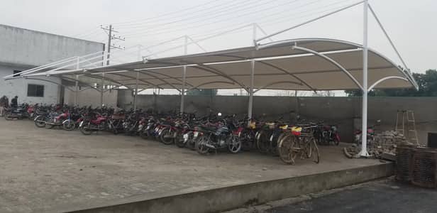 Pole parking shade / Pvc tensile shade/ Canopy shade / Outdoor garage