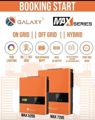 Galaxy Max 6 kw pv 7200 12 panel support w