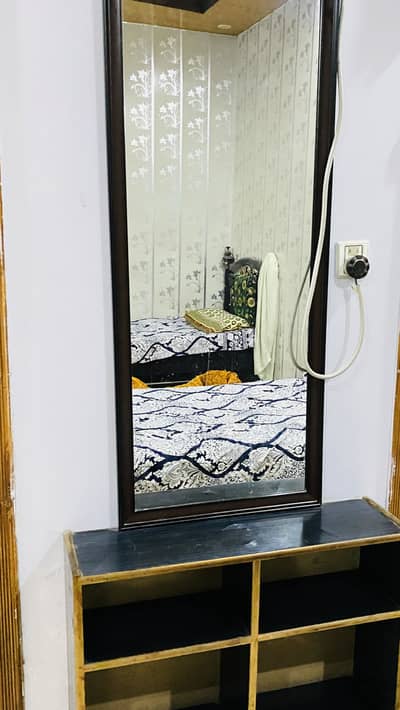 Mirror and shelf unit