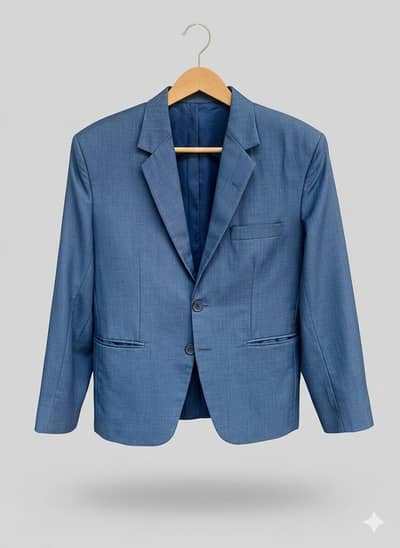 Men’s Formal Winter Coat – Denim Blue – Slightly Used – Rs. 1000