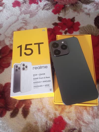 realme 15t 5g mobile with box and original charger