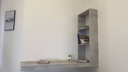 Custom made study table with rack