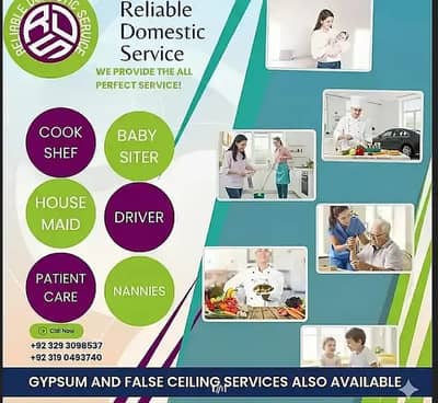 House Maid, Babysitter, Patient Care, Home Staff, Driver, Maids, Cook