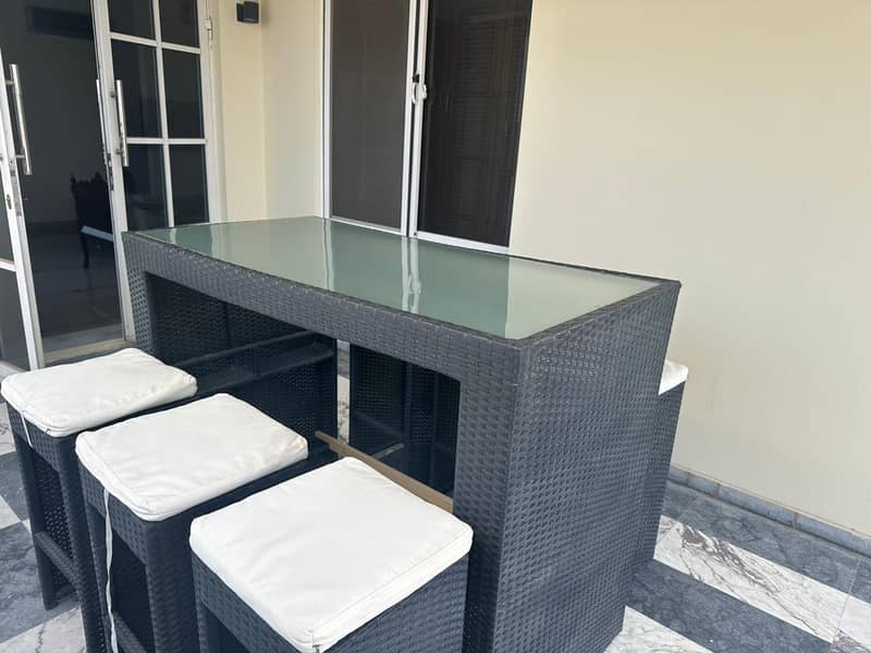 Imported BarBque Bar table with stools 0