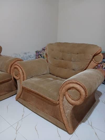 Rolled Arm 5 seater sofa set