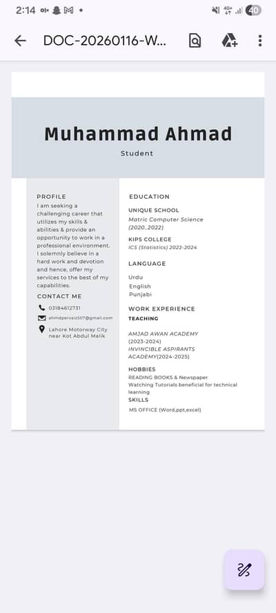 Home tution are available