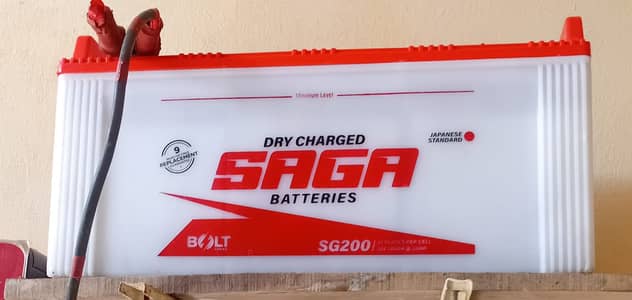 SAGA DRY BATTERY 200 (21 Plates) just 1 month used 9 monthsguarantee