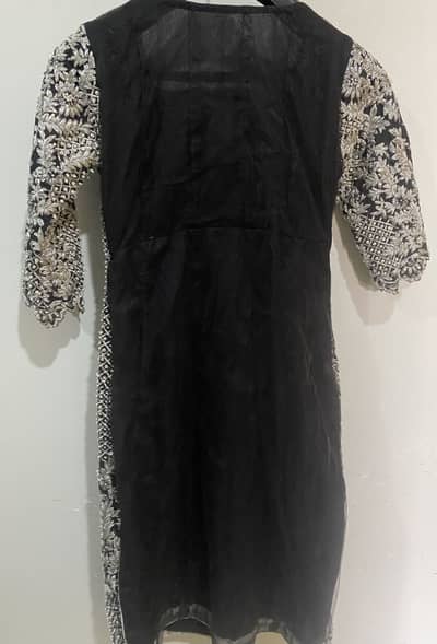 Formal black net shirt