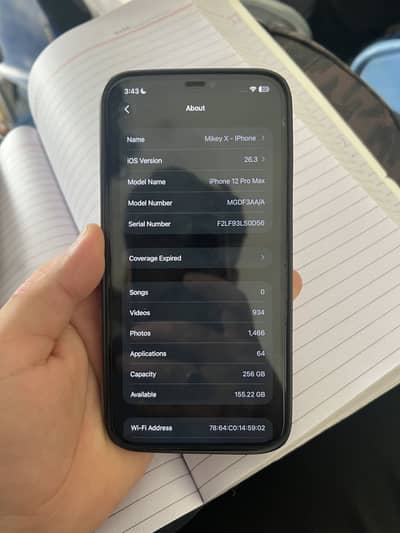 iPhone 12 Pro Max 256GB Non PTA – Scratchless – 85% Battery