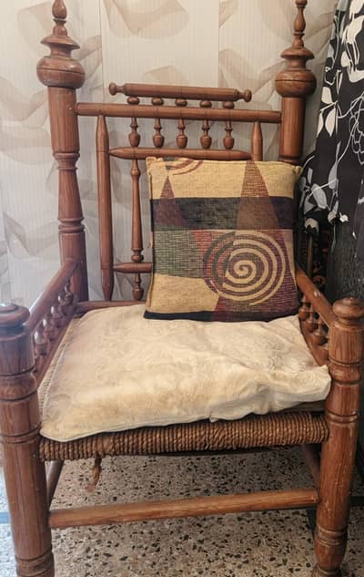 Wooden Arm Chairs Pair | Solid Wood Armchairs | 2 Chairs Set