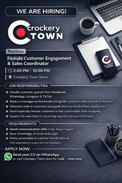 Hiring for Sales, Sales Team, Social Media Account handler, Need staff