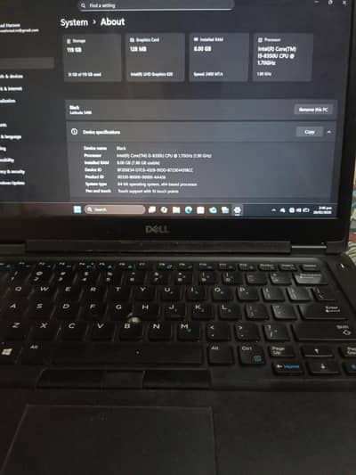 Dell Latitude i5 8th generation 8350u