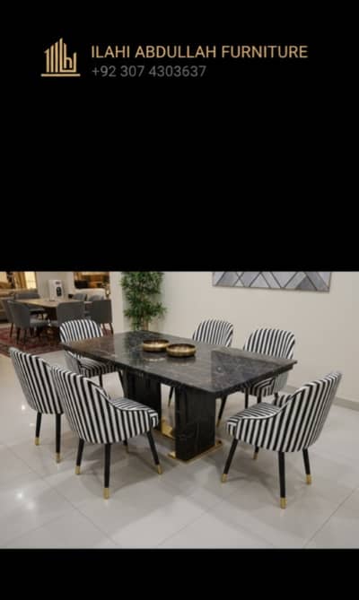 dining table/UV top table/metal steel chair/luxury dining set / Chairs