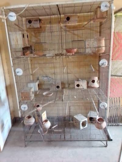 Cages for parrots | with boxes | made with fiber wiring