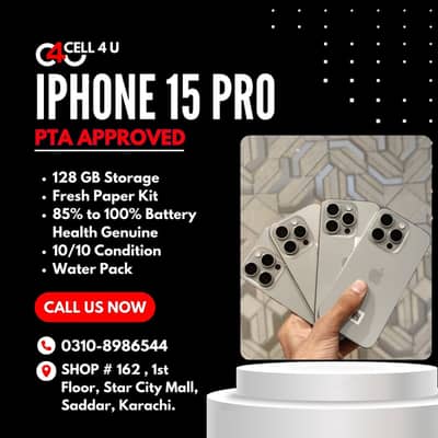 iphone 15 pro | 128 gb | pta approved | factory unlock | 10/10