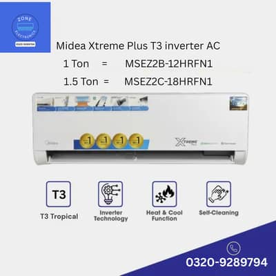 Midea AC, Midea Xtreme Split AC, Midea T3 tropical Air conditioner