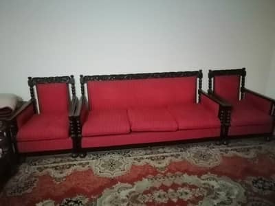 Original kaali taali wood 5 seater spring Sofa set