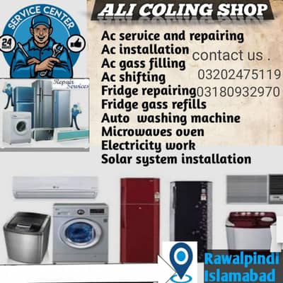 automatic washing machine  Ac and fridge