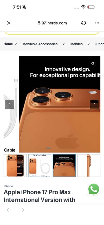 iPhone 17 pro orange colour 256 gb Factory unlocked