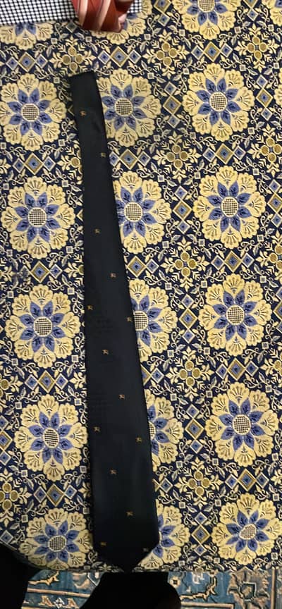 Authentic Vintage Burberry London Silk Tie – Equestrian Knight Motif