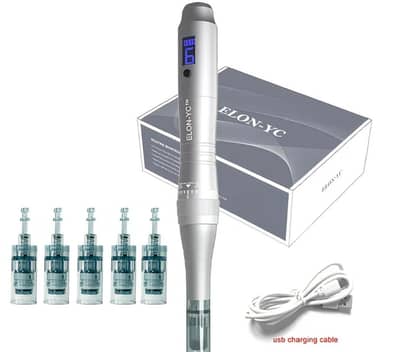 M8x Dr pen derma pen with 5 PCs 0.1mm nano-rd catridges, wireless