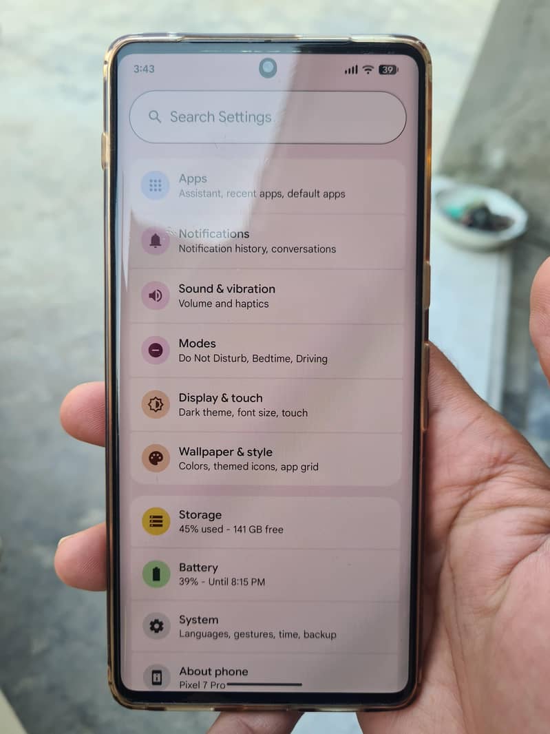 Google Pixel 7 Pro Panel 1
