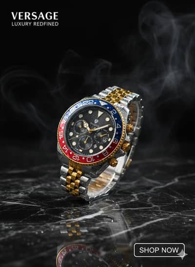 Ticarto datejust with blue and red dial