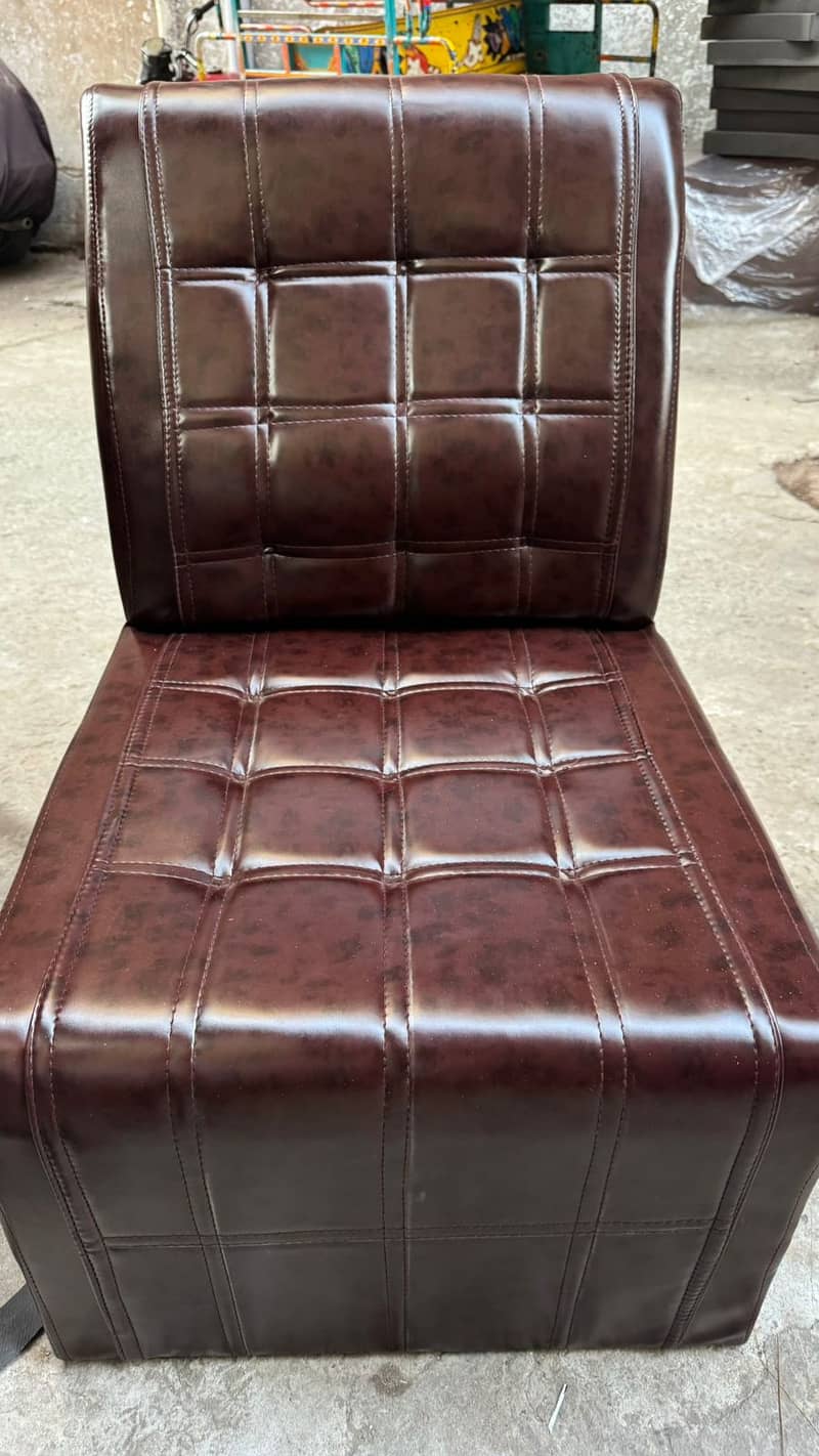 Single Seater Puff Sofa/Office Sofa/Visitor Sofa/Guest Sofa/Spring Sof 2