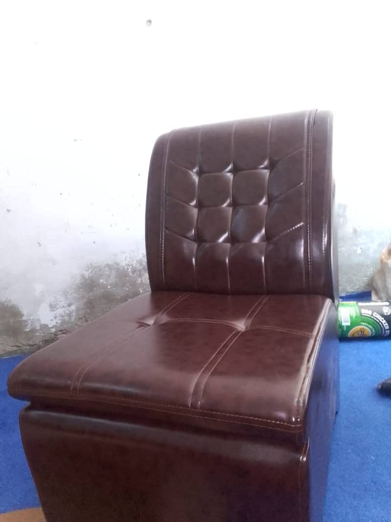 Single Seater Puff Sofa/Office Sofa/Visitor Sofa/Guest Sofa/Spring Sof 4