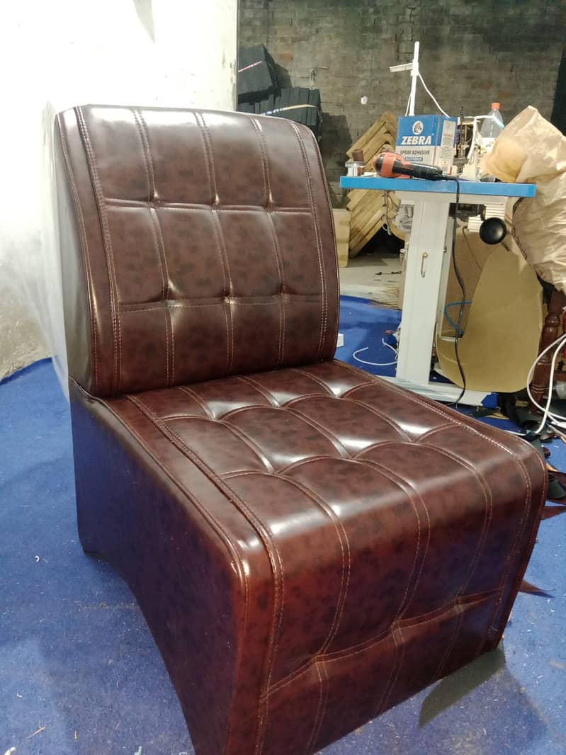 Single Seater Puff Sofa/Office Sofa/Visitor Sofa/Guest Sofa/Spring Sof 5