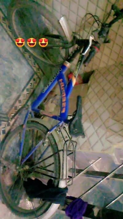 bicycle blue colour 8 gair back to 3gair front