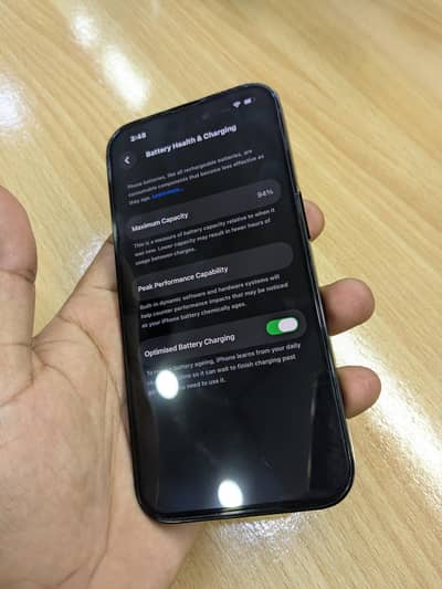 I phone 14 pro non pta beterry health 94 memory 128 gb condition 10/10