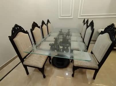 Dining table and Eight chairs