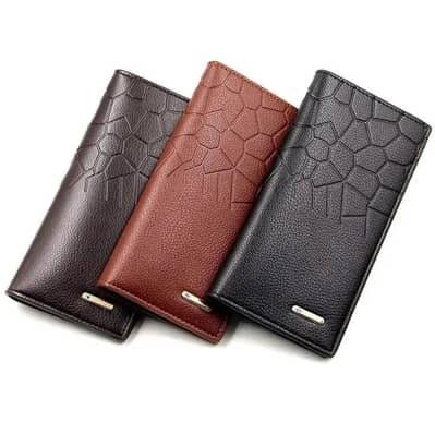 Mens Leather Wallet (Half-Crocodile Design)
