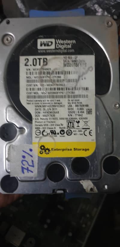 1500gb 1.5tb hard disk drive o3o28oo78o6 72% health