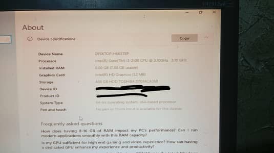 Computer with all parts