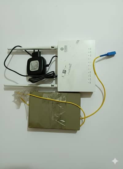 HiSense GPON Fiber ONU WiFi Router – Dual Antenna – Complete Set