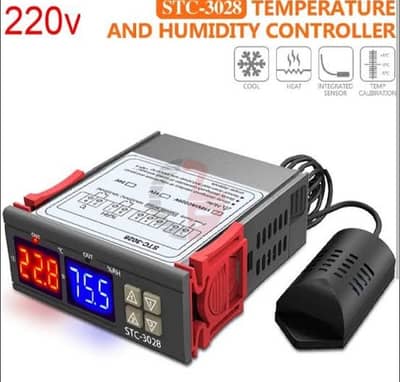 220V STC-3028 Temperature Humidity Control Thermometer incubator