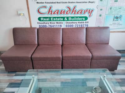 L- Shaped Commercial Sofa Set