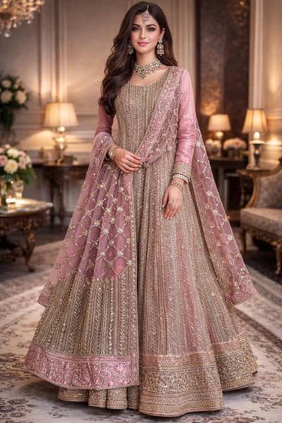 Heavy 3 piece Bridal Maxi with Net Dupatta – Excellent Condition