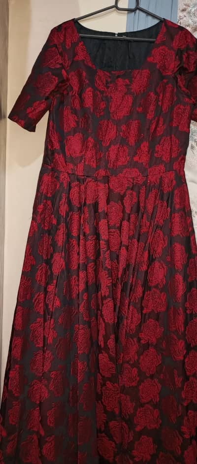 red colour frock