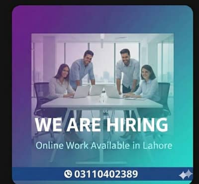 Part Time-Full Time-Office Work and Online Work Available