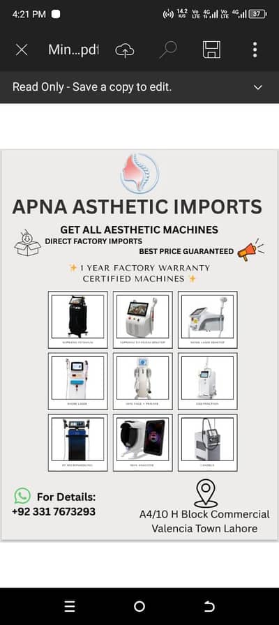 Diode laser . Soprano . Morphas 8 .  Hifu . CO2 Fraction . Candela