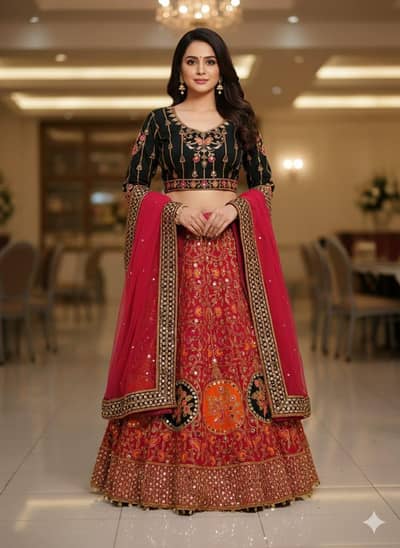 lehenga 3pc wholsale pr negotible for qty length43, Waist 36,Flair 120