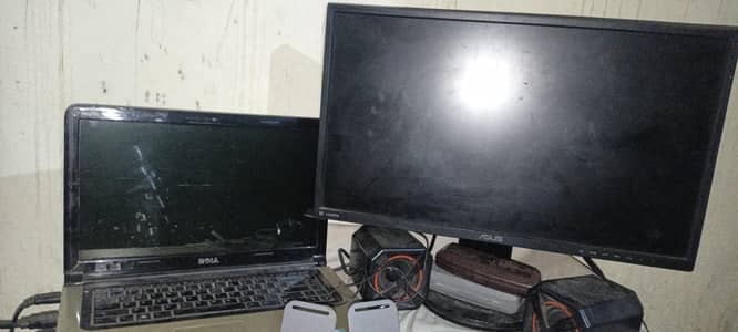 laptop and LCD 24 inch