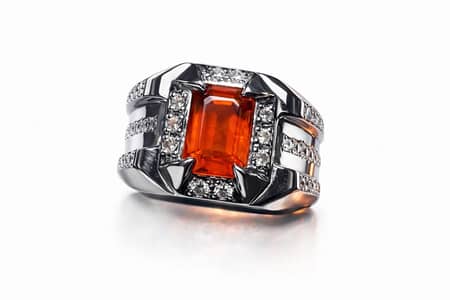 Fanta Hessonite Garnet Ring