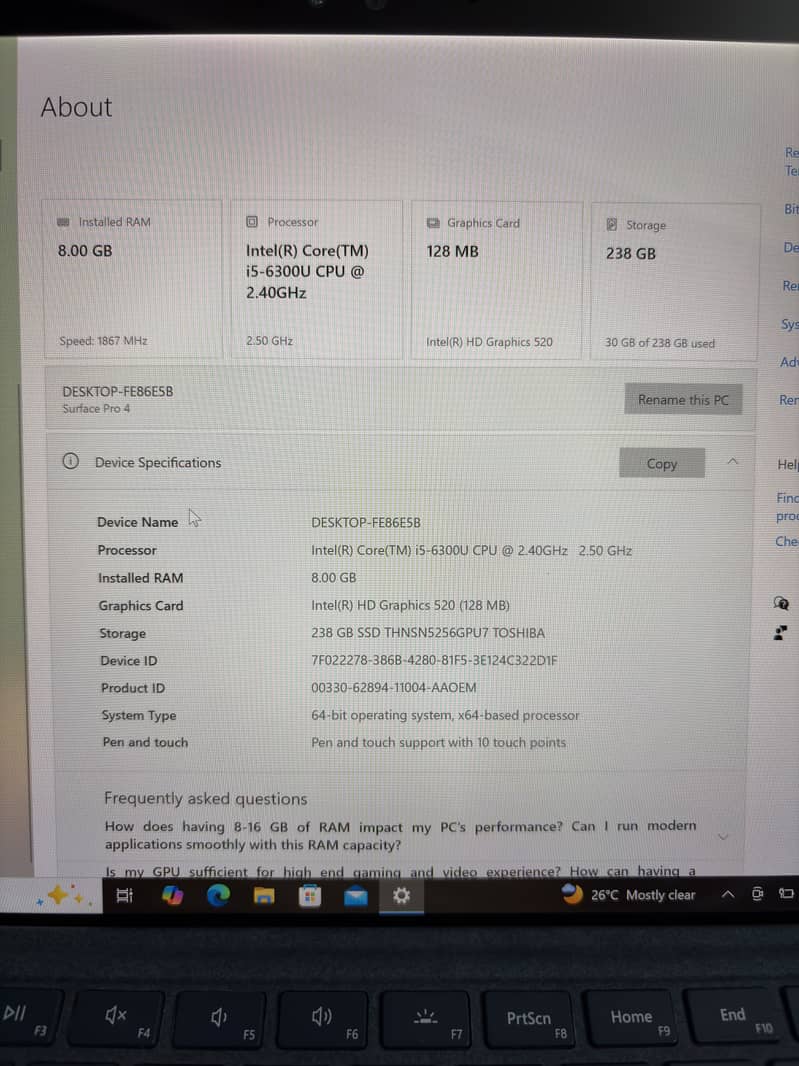 Microsoft surface pro 4 2