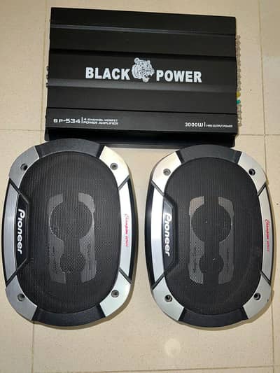 Pioneer Speaker and 4 Channel Amplifier